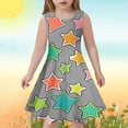 thumbnail image 2 of Robe Sans Manches pour Fillette, Robes de Printemps pour Filles, Robe Trapèze à Motif de Dessin Animé pour Filles, Robe de Fête pour Tout-Petits, 2 of 4