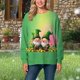 thumbnail image 5 of Xuyuer St Patricks Day Long Sleeve Shirt Women Lucky Shamrock Clover Love Graphic Shirts Irish Gifts Tee Tops, 5 of 5