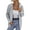 Gray, variant on Women's Long Sleeve Hooded Drawstring Sweater with Zipper Autumn and Winter Cardigan Jacket Cream White M