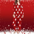 thumbnail image 3 of Women Christmas Pajamas Set Long Sleeve Sleepwear Holiday Loungewear 2 Piece Nightwear Soft Cotton Pjs Set with Pants, 3 of 6