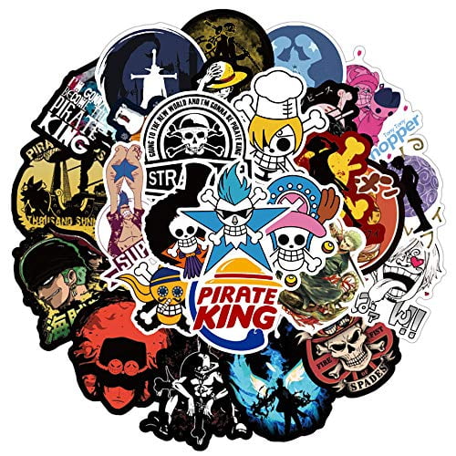 100Pcs Anime One Piece Stickers Laptop Helmet Phone Luggage Book Vinyl Decals