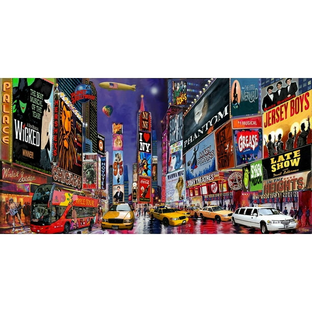 Land Of Billboards Times Square CANVAS OR PRINT WALL ART Walmart