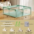 thumbnail image 2 of NimbleRest 60"x60" Large Baby Playpen Toddler Play Yards Safety Fence, Pale Green, 2 of 9