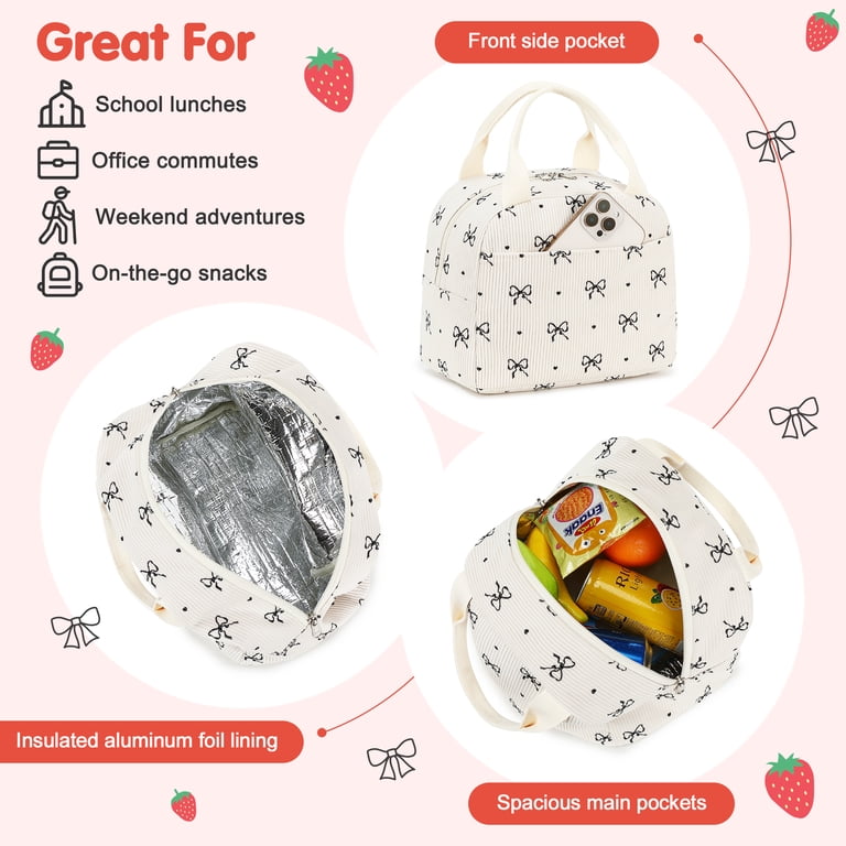Inosoo Insulated Corduroy Lunch Bag for Women photo 6