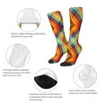 thumbnail image 6 of Easygdp Abstract Watercolors Tartan Soccer Socks Sport Knee High Socks Calf Compression Athletic Socks for Men and Women, 6 of 9
