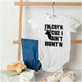 thumbnail image 6 of Crying Because Not Hunting Hunter Romper Boys or Girls Infant Baby Brisco Brands 6M, 6 of 7