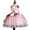 Light pink, variant on LWavelet Flower Little Big Girls Maxi Dress Bridesmaid Wedding Pageant Party Princess Communion Floral Vintage Lace Dance Gown