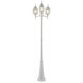 thumbnail image 6 of NOMA Nobela Triple Head Lamp Post 7' Tall All Weather Classic Decor, White, 6 of 11