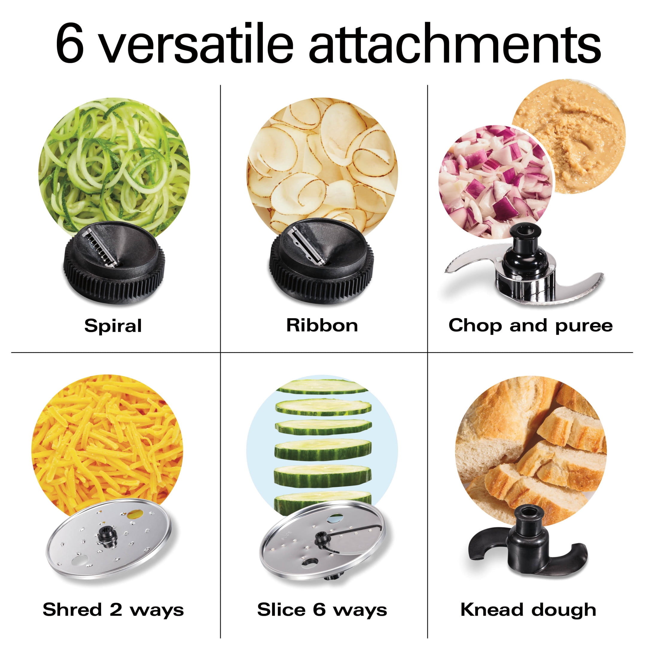 Hamilton Beach Professional 12 Cup Spiralizing Food Processor with Stack & Snap Design, Black