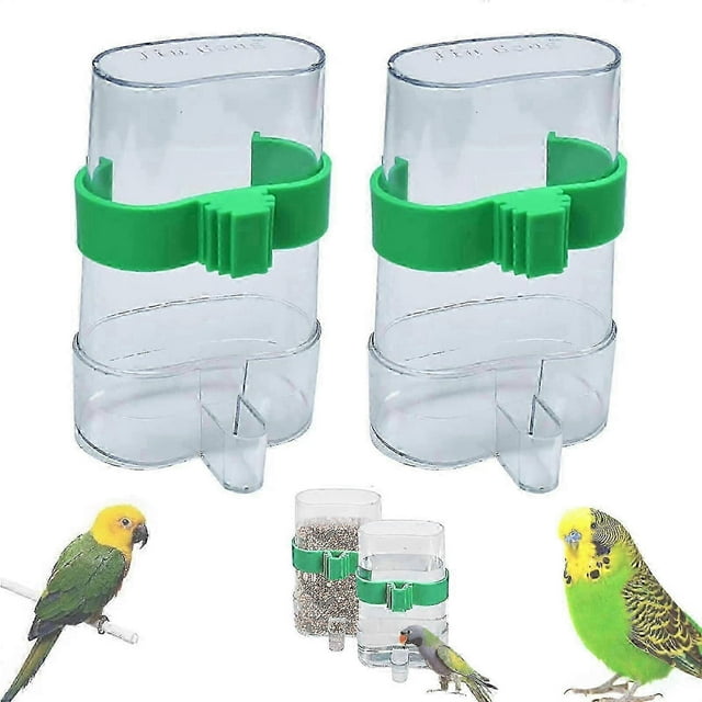 2-Pack Bird Baths for Cages: Water Dispensers & Feeding Stations