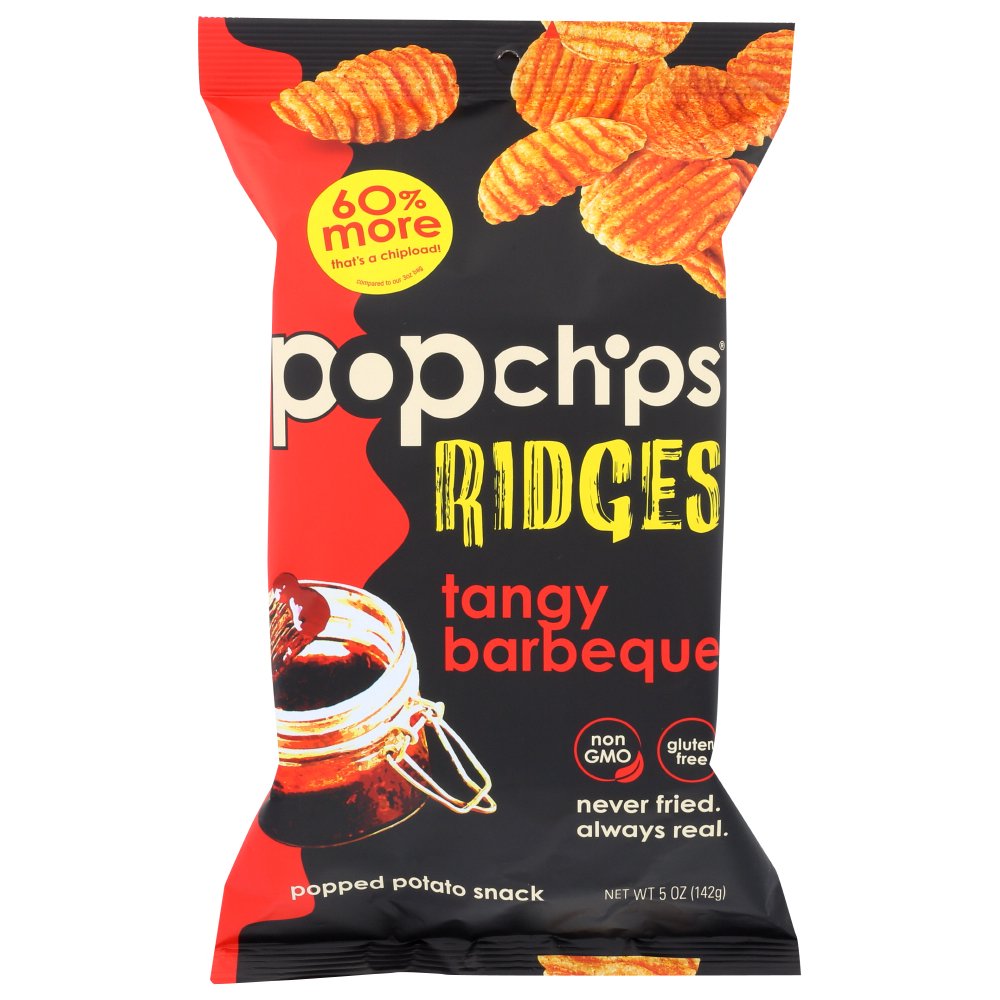Popchips Potato Chip Ridges Tangy Bbq , 5 Oz