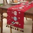 thumbnail image 5 of Fzsteel Christmas Table Runner Cover 13.8x63.0 Inches American Vintage Holiday Dining Room Kitchen Party Festive Long Cloth Banner Home Decor Accent, 5 of 6