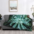 thumbnail image 2 of Naloa Teal Cactus Flannel Fleece Throw Blanket for Bed Couch, Thick Blanket - All Seasons Suitable for Women, Men and Kids-50"x40", 2 of 6