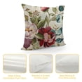 thumbnail image 4 of BCIIG Flowers Graphic Decorative Throw Pillow Cover for Home Couch Living Room Bed Sofa - Short Plush Material - Invisible Zipper Design - Pack of 1 18x18in, 4 of 5