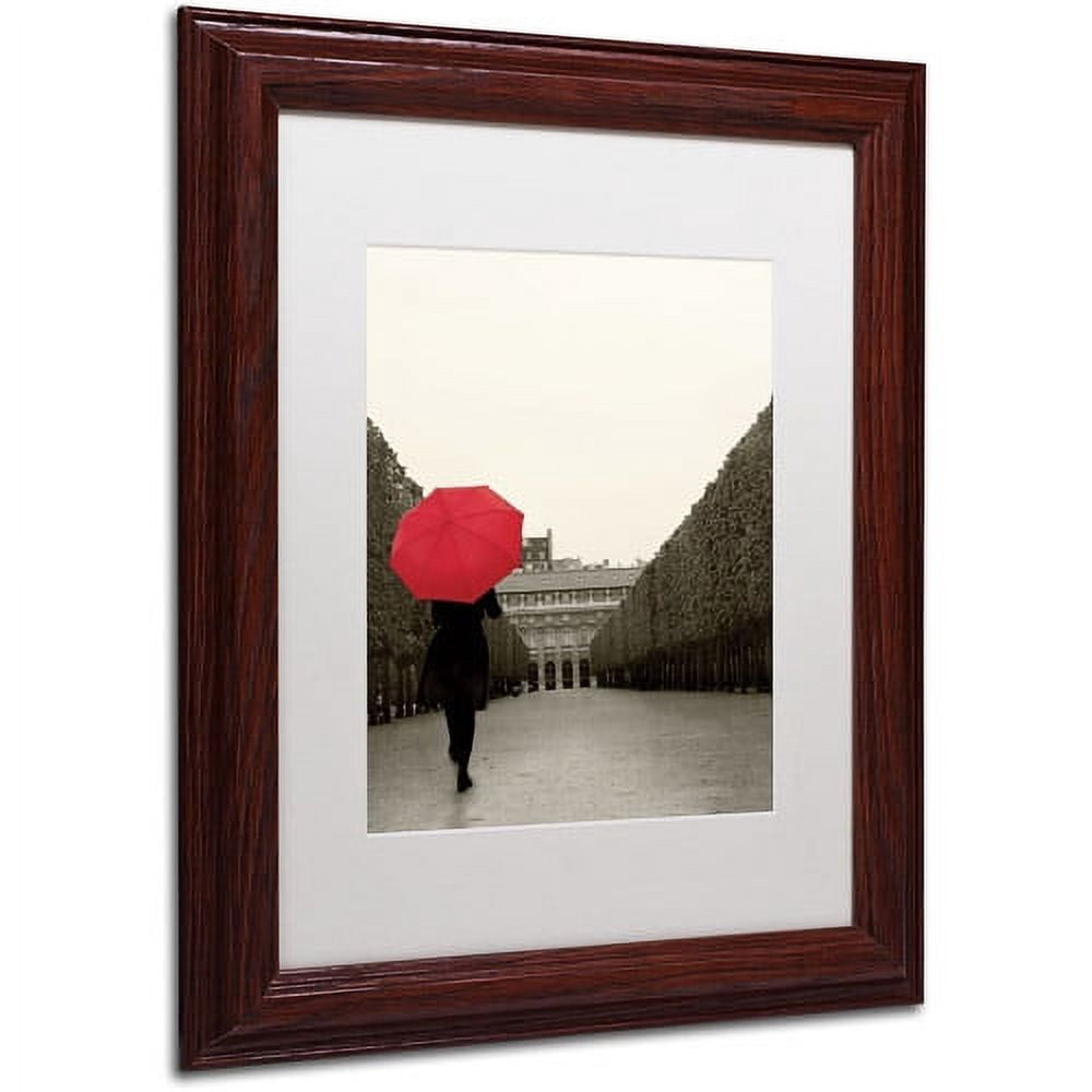 Trademark Fine Art "Paris Stroll I Feet" Canvas Art by Sue Schlabach, White Matte, Wood Frame