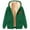 1-Dark Green, variant on Fleece Lined Zipper Hoodie Jackets For Women Love Heart Print Zip Up Warm Thicken Hooded Sweatshirt With Pocket Fall Winter