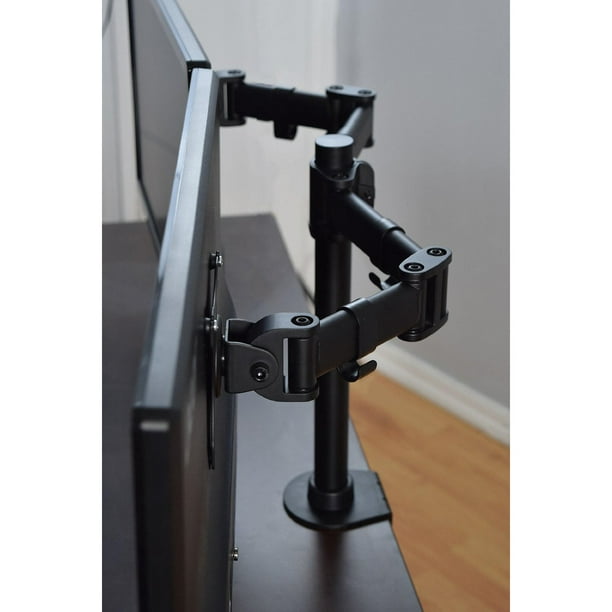 basics Dual Monitor Stand - Height-Adjustable Arm Mount, Steel - Buy   basics Dual Monitor Stand - Height-Adjustable Arm Mount, Steel Online at  Low Price in India 