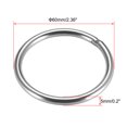 thumbnail image 2 of Anillo O soldado, anillos redondos de acero inoxidable de 60 x 5 mm, 2 piezas, 2 of 3