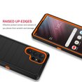 thumbnail image 3 of Phone Case for Samsung S23 Ultra Case,Heavy Duty Hard Shockproof Armor Protector Case Cover with Belt Clip Holster for Samsung S23 Ultra 6.8 5G 2023 Phone Case Orange/Black, 3 of 7