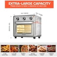 thumbnail image 4 of Compact air fryer oven, model 140021 with 6-in-1 multifunction and wide temperature range, air fryer oven with 60-minute timer/auto shut-off function, stainless steel countertop oven (silver), 4 of 5