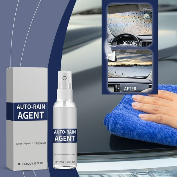 Spray repelente de lluvia para cristales de automóviles | Tratamiento impermeabilizante y antivaho de 100 ml para parabrisas, ventanas y espejos | Mejora la visibilidad y la seguridad al conducir en