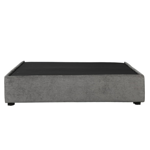 Box Base Cama Queen Size Gris Oscuro DICASA Nizzo