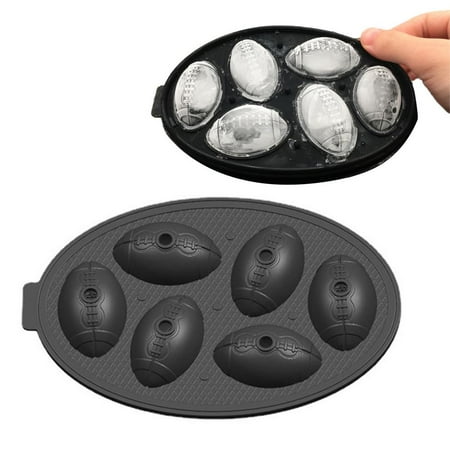 

Tohuu Football Shape Silicone Ice Cube Tray Innovative Ice Cube Tray with 6 Cavity Leak-Proof Ice Balls Maker for Cocktail Whiskey Coffee Non-Stick liberal