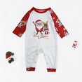 thumbnail image 2 of Funny Christmas Pajamas Christmas Family Matching Baby Romper Long Sleeve Crew Neck Full Length Pants Cute Deer Print Lightweight Sleepwear For Baby Red 12M, 2 of 6