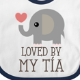 thumbnail image 4 of Inktastic Tia Loves Me Baby Elephant Boys or Girls Baby Bib, 4 of 4