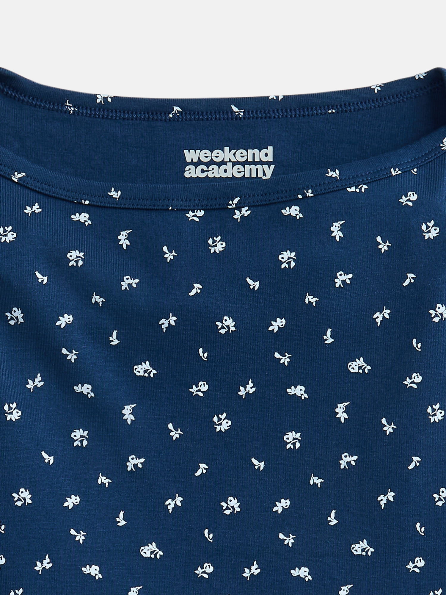 Weekend Academy Girls Boat Neck Tee with Short Sleeves, Sizes 4-18