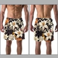 thumbnail image 3 of luoweisi Men's Beach Shorts Quick Dry Swim Trunks with Mesh Lining Flower L, 3 of 5