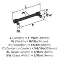thumbnail image 5 of Amerock Faraday 5-1/16 inch (128mm) Center-to-Center Matte Black Cabinet Pull, 5 of 6