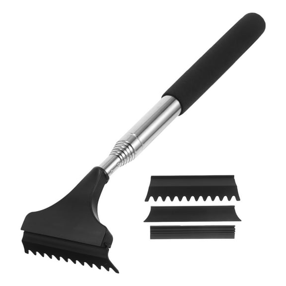 HIAKDOFT Snow Scraper For Cars Car Squeegee Black Metal 1 Set