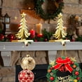 thumbnail image 3 of Stocking Hangers for Mantel, 2 Pack Heavy Duty Christmas Stocking Holder Non-Slip for Fireplace - Christmas Tree Shape Metal Hook Xmas Decor for Home, 3 of 6
