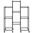 thumbnail image 3 of vidaXL Flower Stand with Wheels 32.7"x9.8"x40.7" Black Iron, 3 of 5