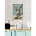 thumbnail image 4 of Antique Aluminum Sign with a Funny Bunny "Are You Pooping?", 8 x 12 Inches, Add Some Fun and Whimsy to Your Bathroom, Bedroom, or Kitchen with This Humorous Sign, 4 of 8