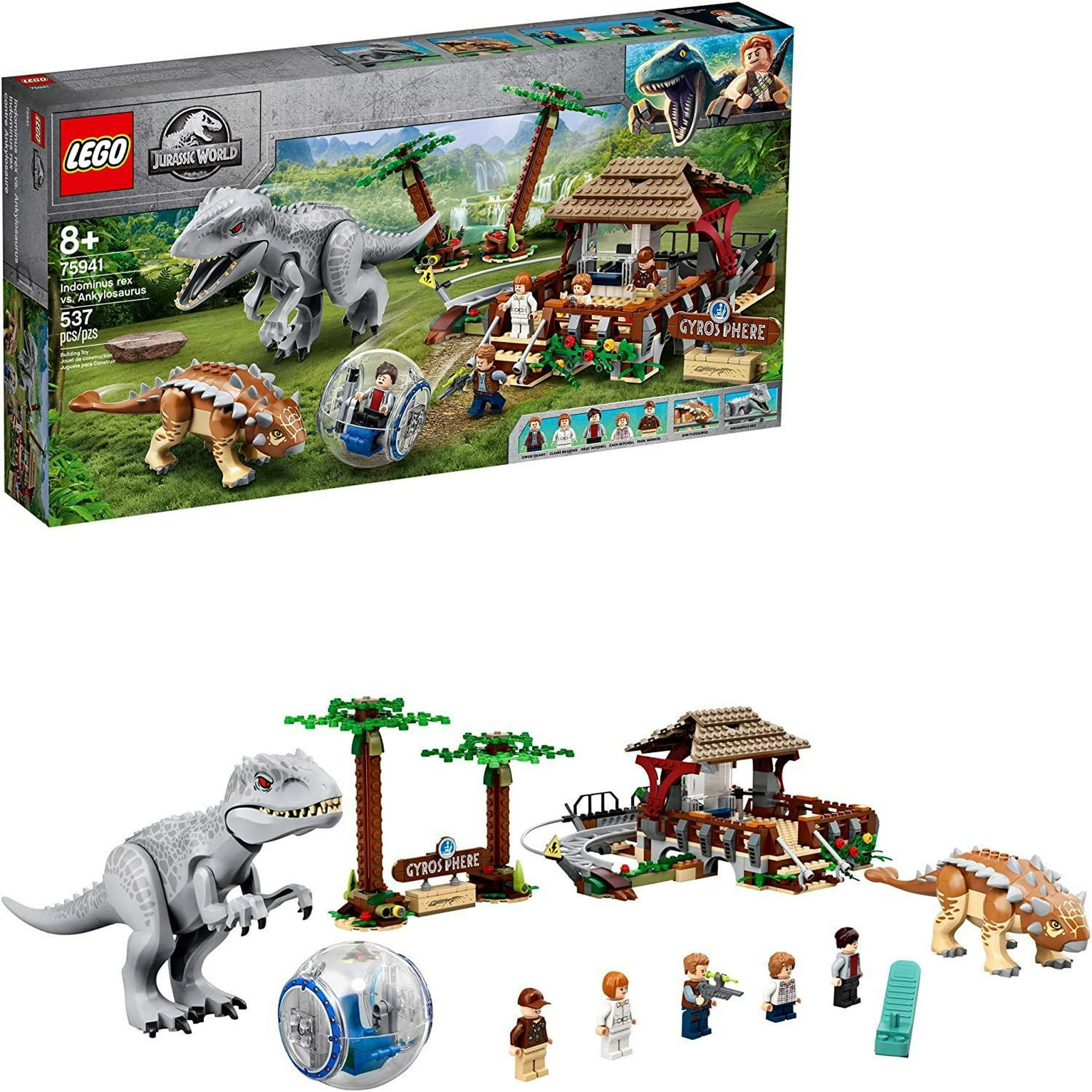 LEGO Jurassic World Indominus rex vs. Ankylosaurus 75941 Awesome Dinosaur Building Toy for Kids Featuring Jurassic World LEGO Character Minifigures for Hours of Creative Fun New 2020 537 Pieces Walmar...