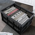 thumbnail image 4 of Pekky 34 Quart Plastic Milk Crates Stackable, Collapsible Storage Crate, 2 Packs, 4 of 6