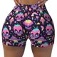 thumbnail image 2 of Fotbe cartoon Skull rainbow space Shorts Sin Costuras – Shorts Deportivos de Cintura Alta para Mujer, Elásticos para Gimnasio, Yoga, Running o Ciclismo-X-Large, 2 of 8