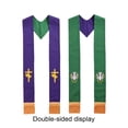 thumbnail image 3 of Jiibva Double Sided Stole with Tassels Church Clergy Stole Church Scarf for Officiant Priest, 3 of 7