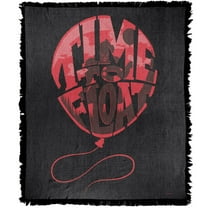 It: Chapter 2 Blanket, 50'x60' Pennywise We All Float Woven Tapestry Cotton Blend Fringed Throw Blanket