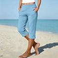 thumbnail image 6 of Yourumao Golf Capris for Women Pants High Waist Straight Leg Pants with Pockets Split Hem Stretch Plus Size Capri Pants for Athletic Gym, 6 of 9