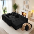 thumbnail image 6 of SOULART 162.38" boneless sectional couch,U shaped modular sectional sofa, cloud couches for living room, No Assembly Required, Black, 6 of 15