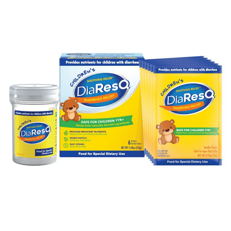 DiaResQ Childrens 6 Count, Soothing Fast Diarrhea Relief for (Best Tablets For Diarrhea)