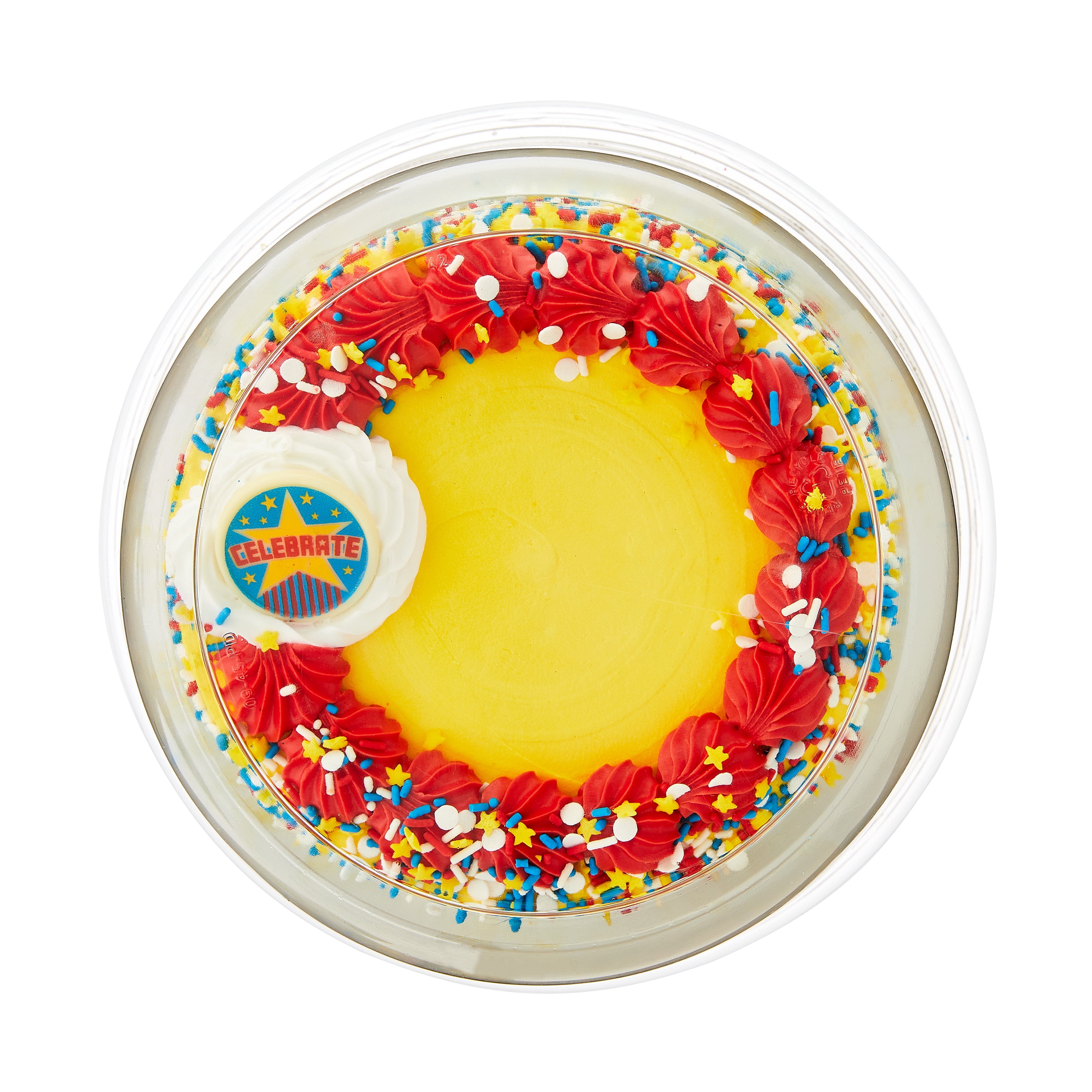 Freshness Guaranteed 7-Inch Color Blast Marble Celebrate Cake, 35 oz (Refrigerated)