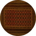 thumbnail image 1 of Ahgly Company Indoor Round Abstract Yellow Contemporary Area Rugs, 6' Round, 1 of 4