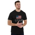 thumbnail image 4 of Utah Pride American Flag UT USA Men's Graphic T Shirt Tees Brisco Brands X, 4 of 4