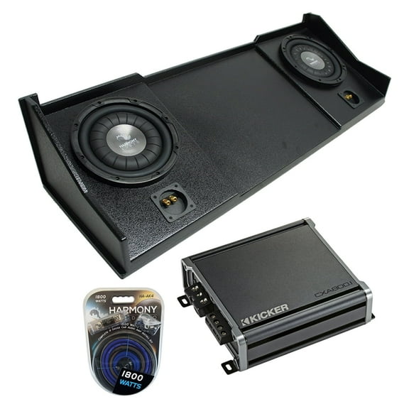 1994-2001 Fits Dodge Ram Truck Harmony F104 Dual 10" Rhino Sub Box & CXA8001 Amp