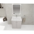 thumbnail image 6 of JERFIT 30 inch Khaki Modern Bathroom Vanity with White Resin Sink, Soft Close Doors, Adjustable Shelf & 3 Handle Options, 6 of 10