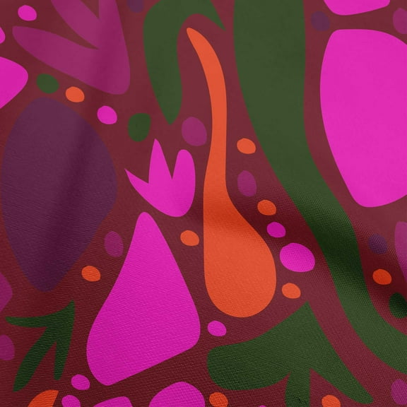 oneOone Polyester Spandex Sea Green Fabric Geometric Abstract Floral Diy Clothing Quilting Fabric Print Fabric By Yard 56 Inch Wide